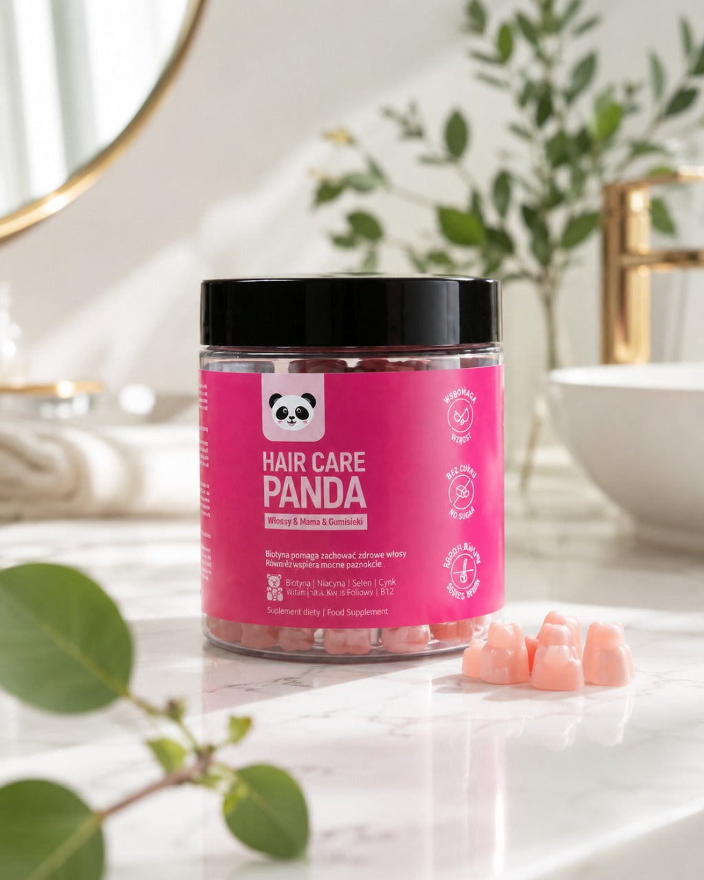 Gomas Veganas - Panda para Cuidados com os Cabelos