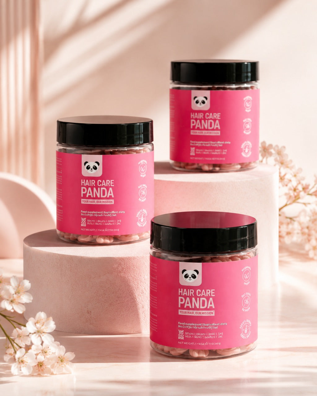 Gomas Veganas - Panda para Cuidados com os Cabelos