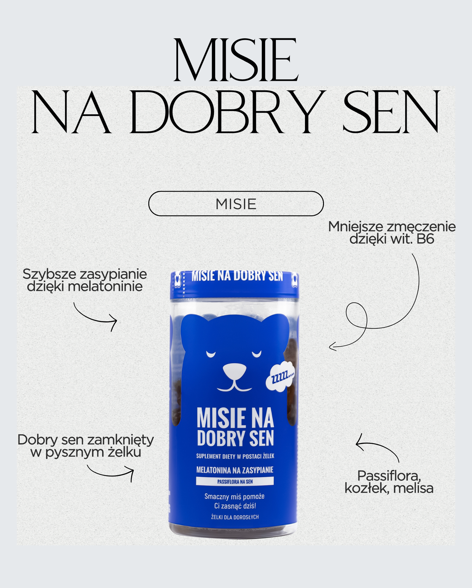 Gomas com ursinhos de melatonina para um bom sono Um sono melhor e saudável
