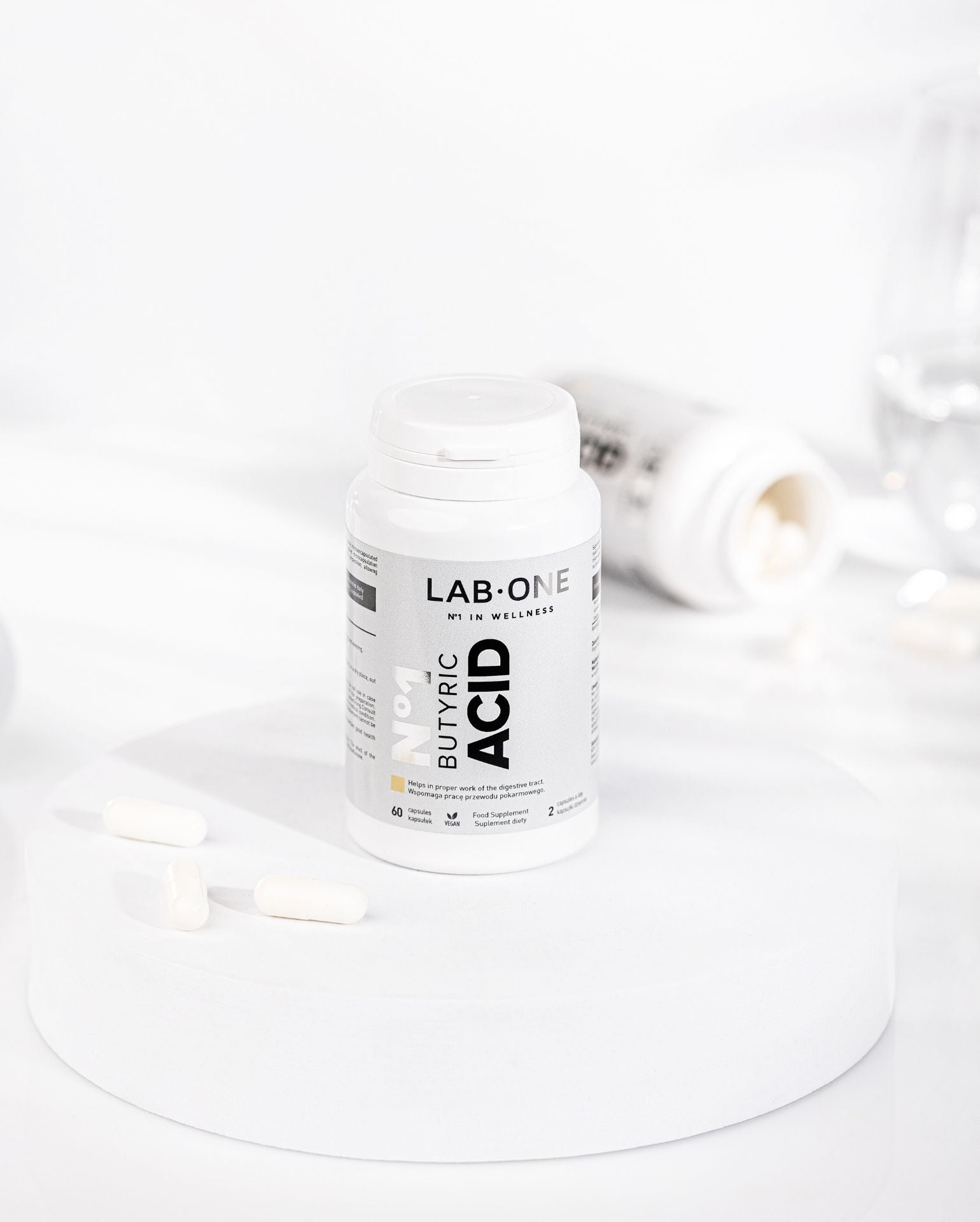 LAB ONE ÁCIDO BUTÍRICO BUTY DE SÓDIO taxa de digestão intestinal IBS 60 cápsulas de ácido butírico