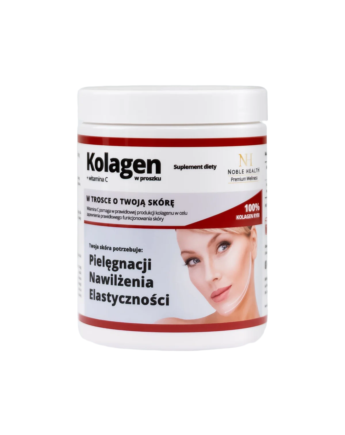 Colágeno + vitamina C em pó - Noble Health Pele saudável e bonita